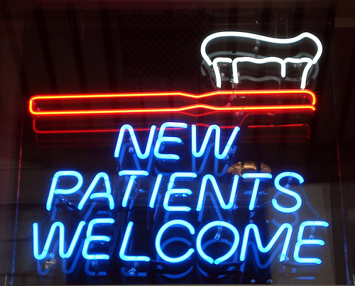 new patients welcome sign
